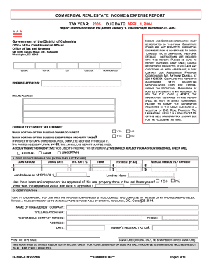 Commercial Real Estate Income & Expense Report