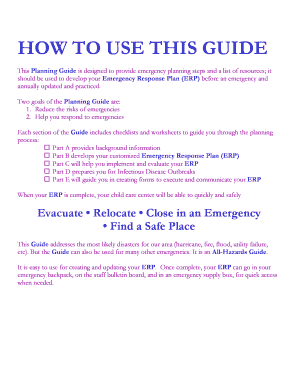 Child Care Emergency Response Plan