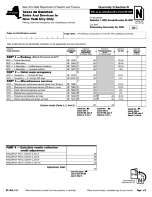New York State Quarterly Schedule N