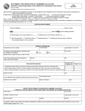 Indiana Solar Energy System Deduction Form