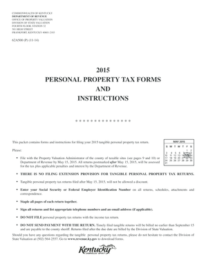 Kentucky Tangible Personal Property Tax Return