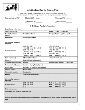 Individualized Family Service Plan