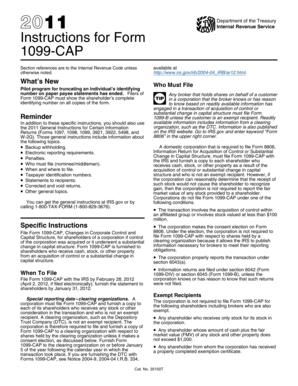 Instructions for Form 1099-CAP
