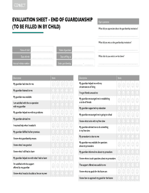 End of Guardianship Evaluation Form