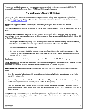 Pennsylvania Ownership and Control Disclosure Form