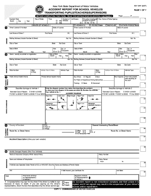 New York School Vehicle Accident Report