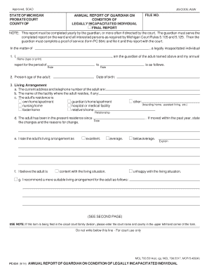 Michigan Annual Report of Guardian