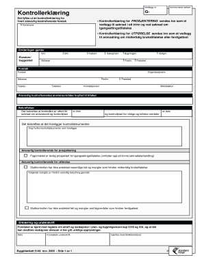 Norwegian Construction Control Declaration Form