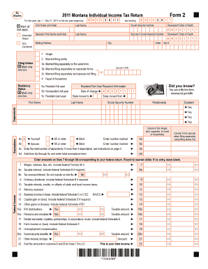 Montana Individual Income Tax Return