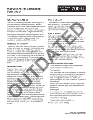 California Form 700-U Statement of Economic Interests
