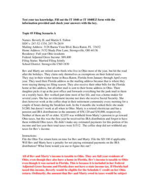 Ohio IT 1040 Tax Return Form