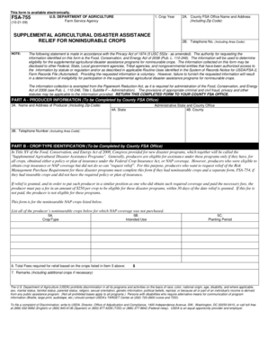 Supplemental Agricultural Disaster Assistance Form