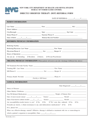 New York City DOT Referral Form