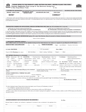 Tata Mutual Fund Application Form