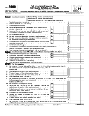 Form 8960 Net Investment Income Tax