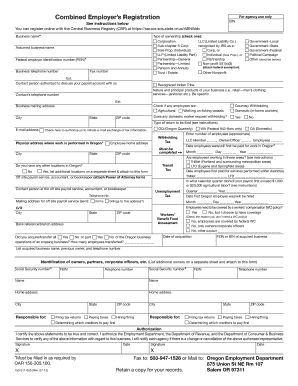 Oregon Combined Employer’s Registration