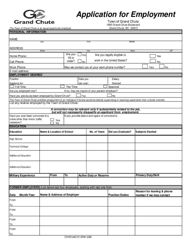 Fillable Online While patrolling through... Grand Chute Police