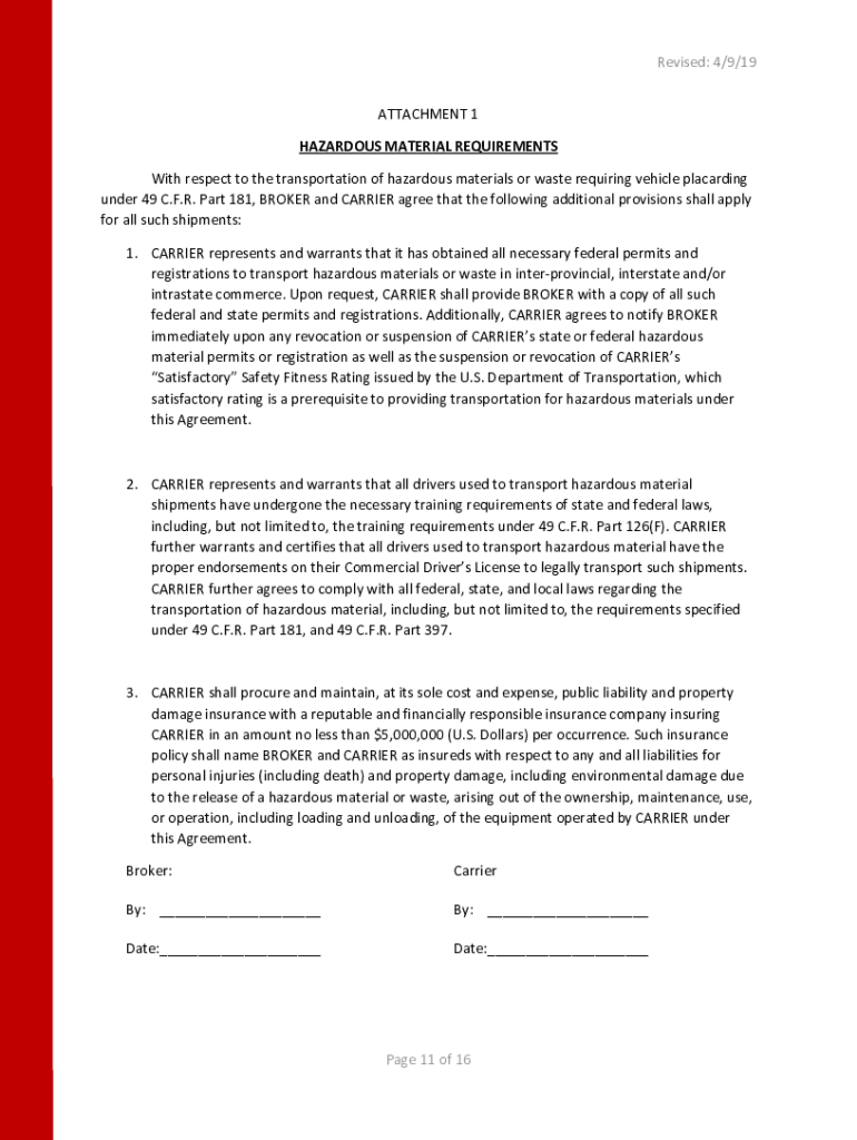 Fillable Online The Hazardous Materials Regulations Fax Email Print