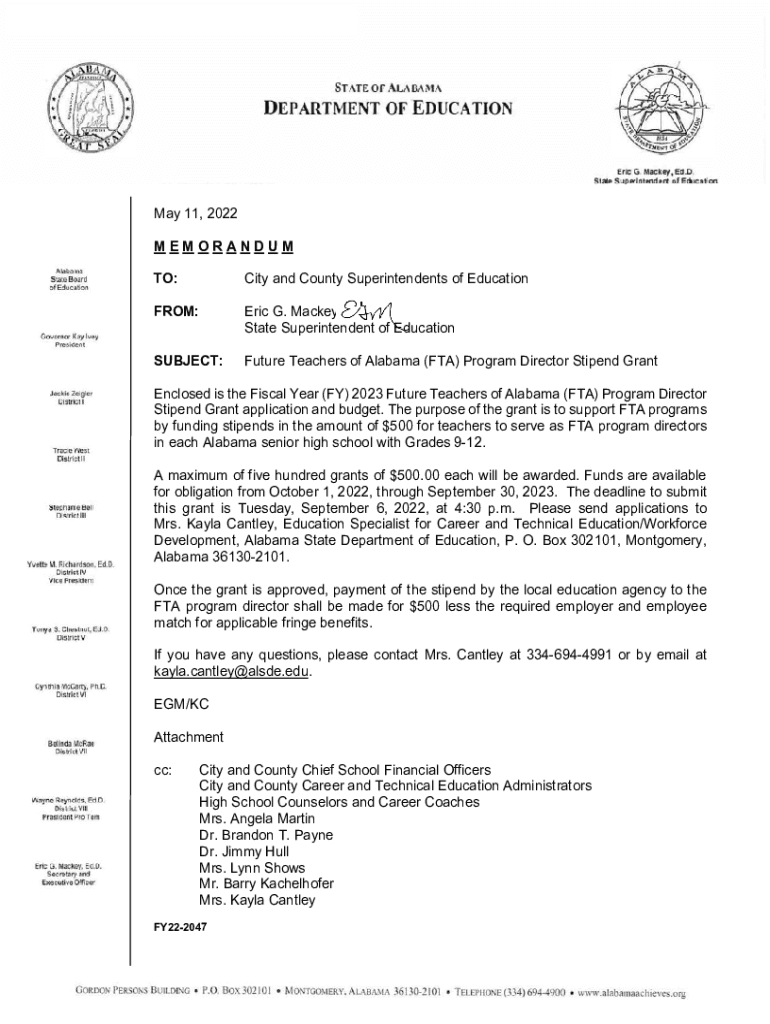 Fillable Online Alabama State DOE asks for near billion dollar increase