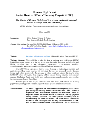 Fillable Online JROTC fill in blank Flashcards Fax Email Print - pdfFiller