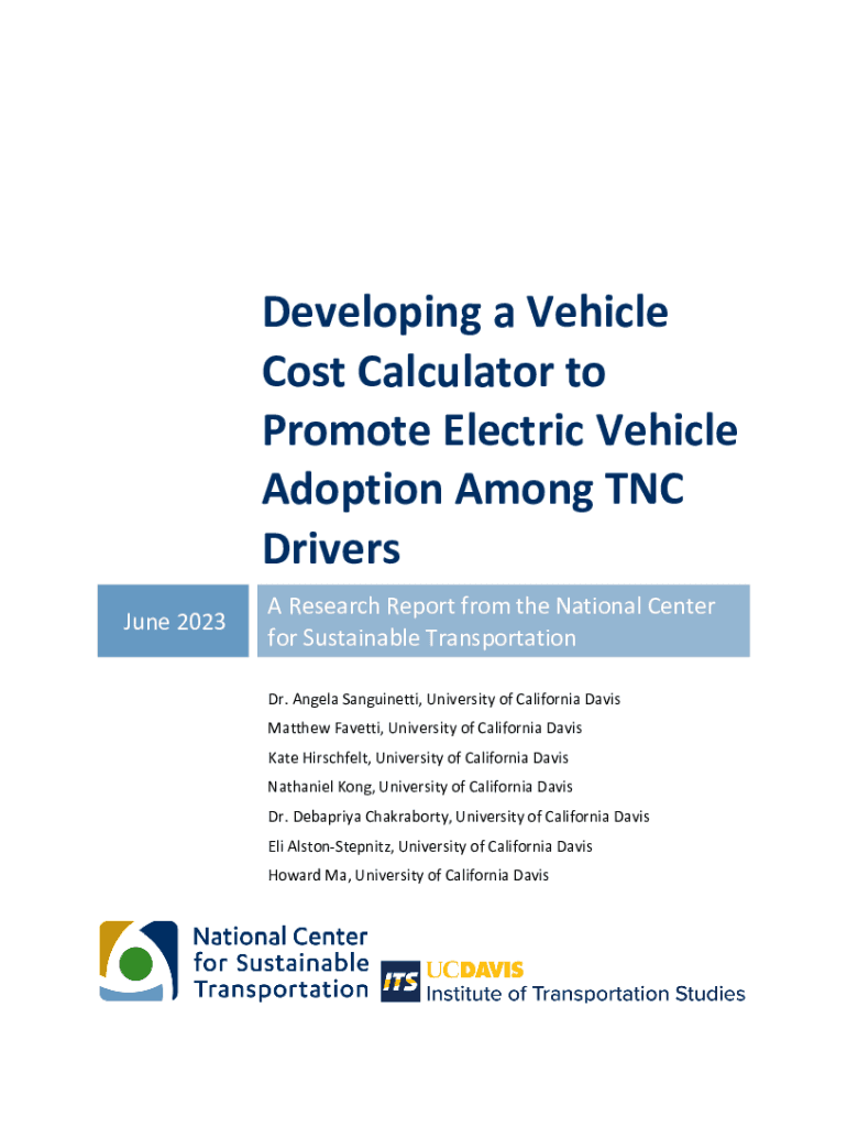 Fillable Online Best Practices for Electric Vehicle Cost Calculator