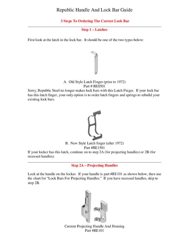 Fillable Online How to Replace a Screen Door Latch Handle Lock