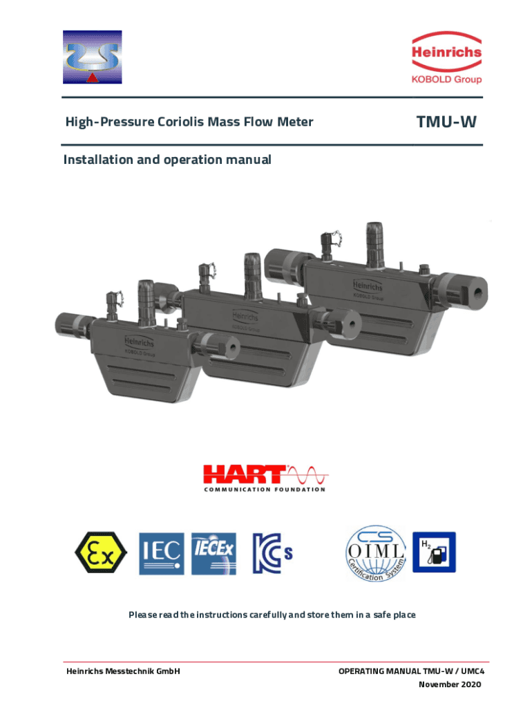 Fillable Online Micro Motion FSeries Coriolis Flow and Density Sensors