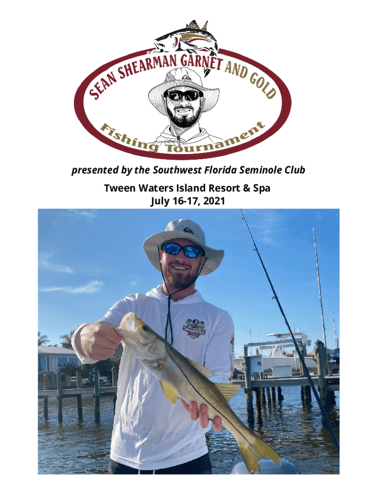 Fillable Online Sean Shearman and Gold Fishing Tournament