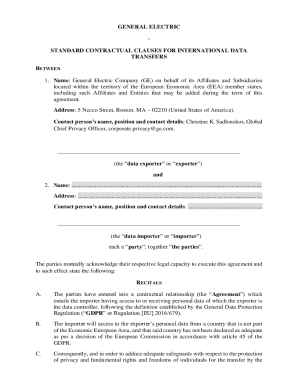 General Electric Company, Case No Sample Clauses