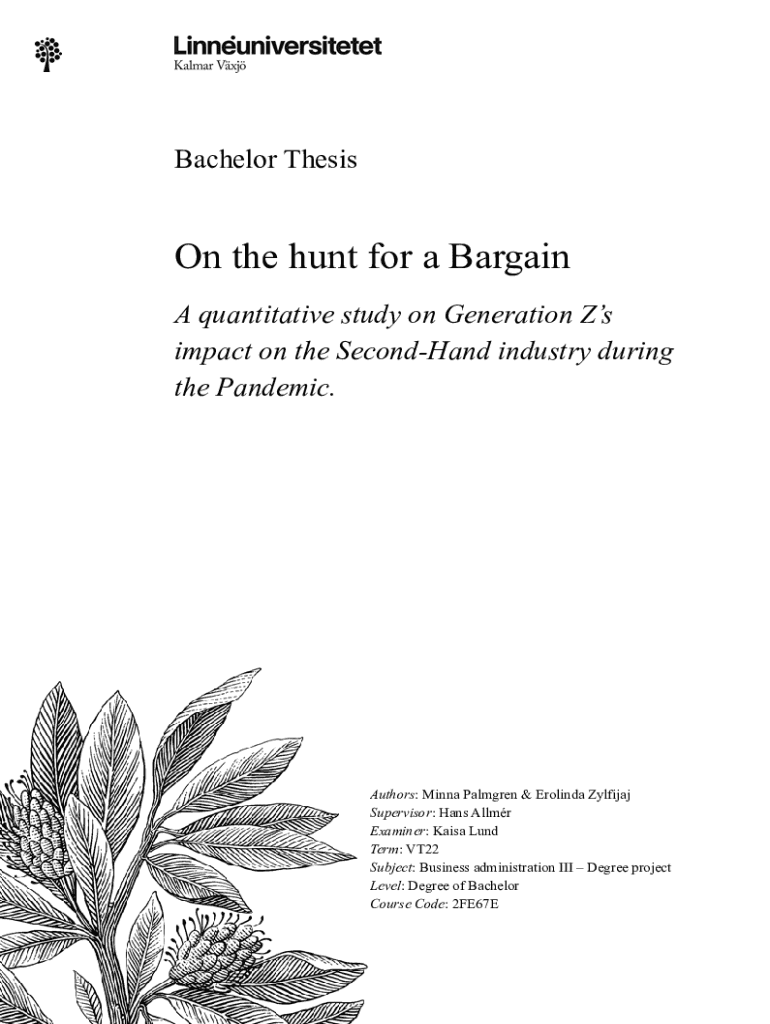 Fillable Online A quantitative study on Generation Z's impact on the