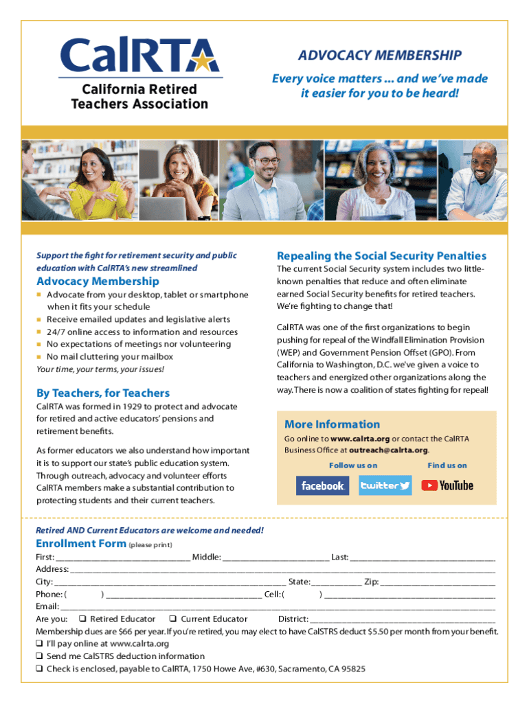 Fillable Online Retired public employees, educators join forces in