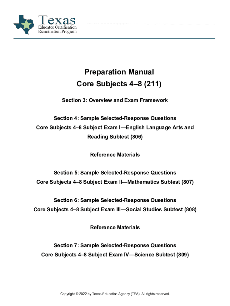 Fillable Online Texas Educator Certification Program Technical Manual Fax Email Print pdfFiller