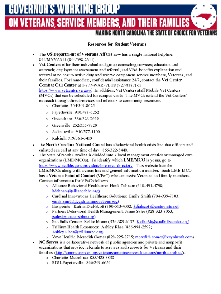 Fillable Online Resources for Veterans.docx Fax Email Print pdfFiller