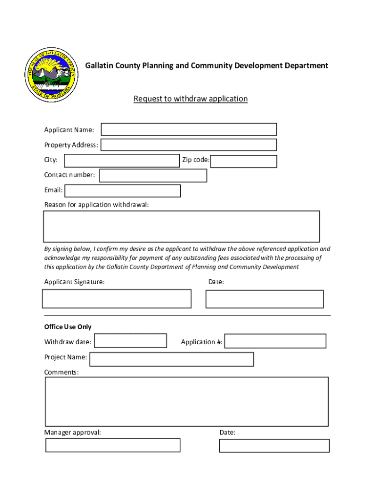 Fillable Online Withdraw application form Fax Email Print pdfFiller