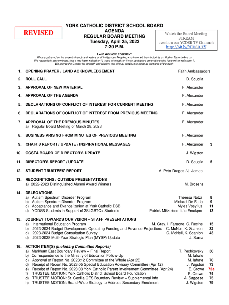 Fillable Online YCDSB students call on board for safety after violence