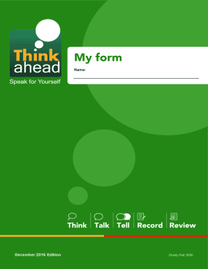 Think Ahead Form Pdf - Fill Online, Printable, Fillable, Blank