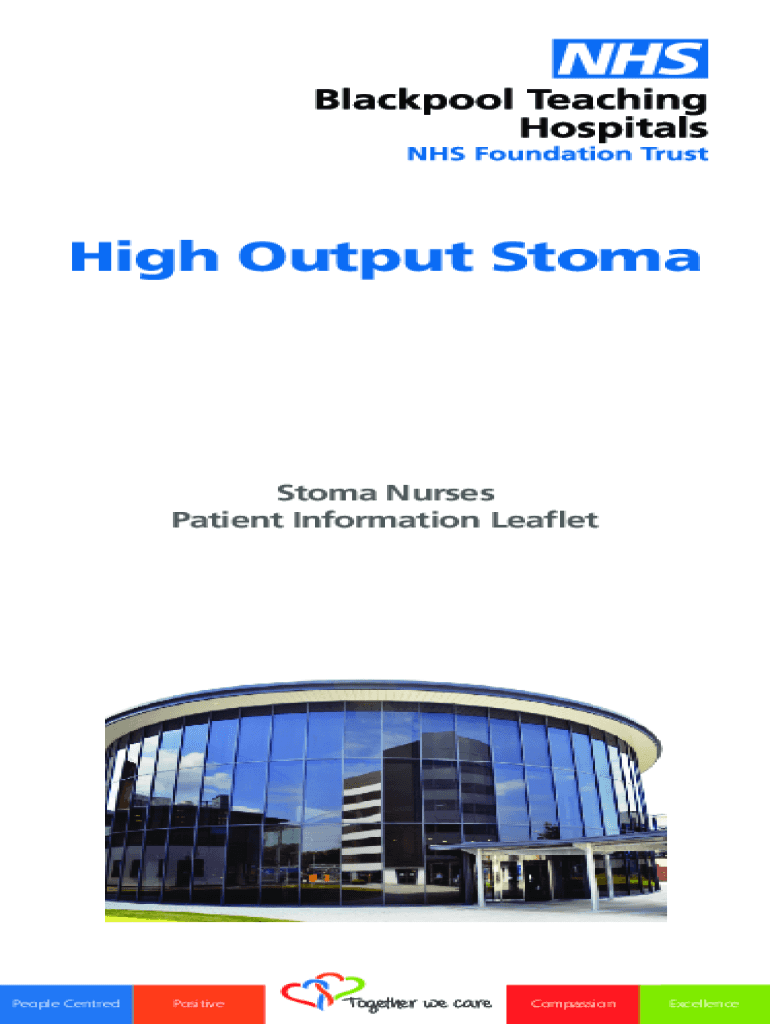 Fillable online high output stoma fax email print pdffiller