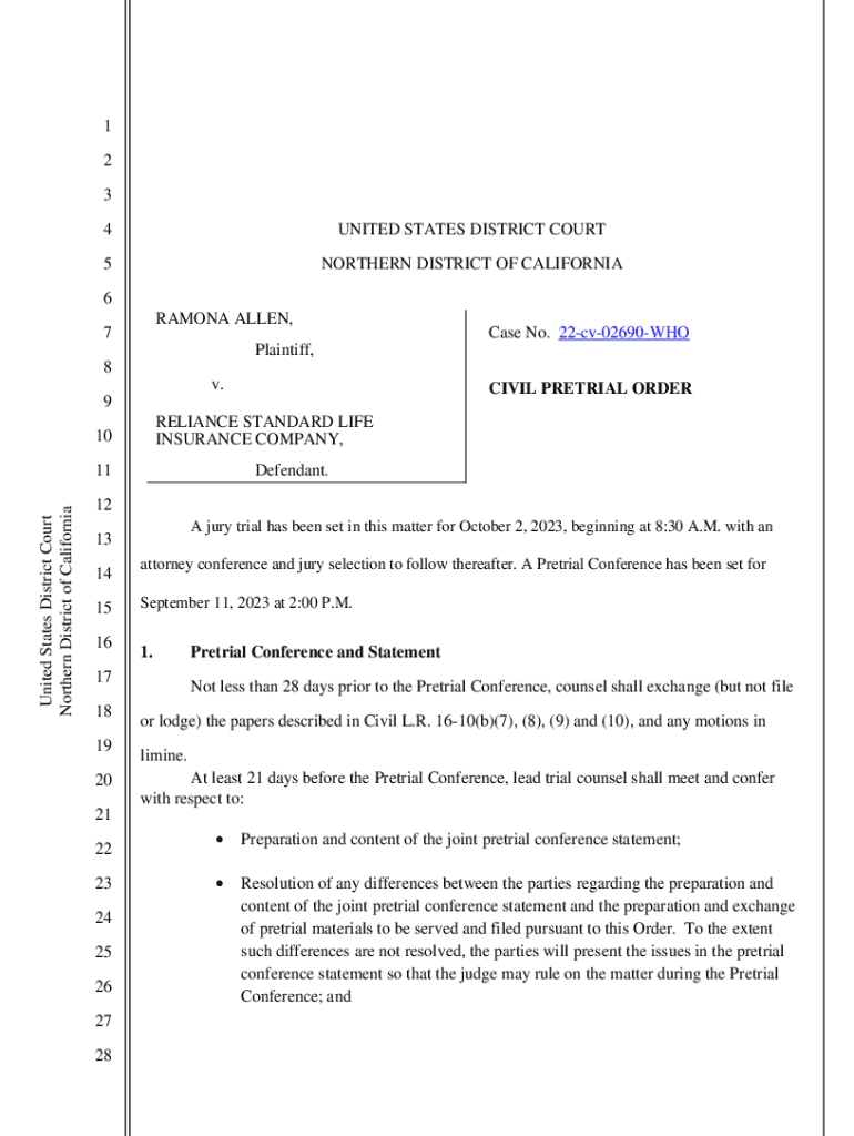Fillable Online Allen v. Reliance Standard Life Insurance Company, 322