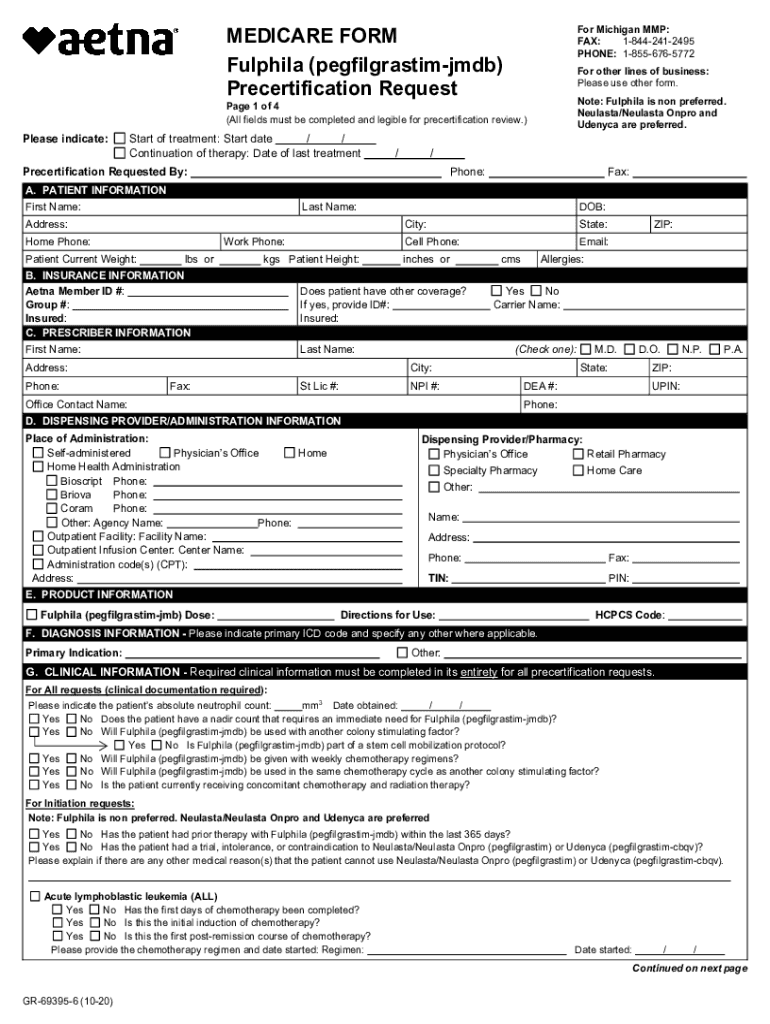 Fillable Online MEDICARE FORM Precertification Request Fax Email Print