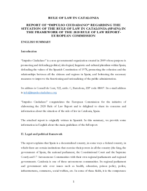 Fillable Online Catalonia the right to selfdetermination and the rule
