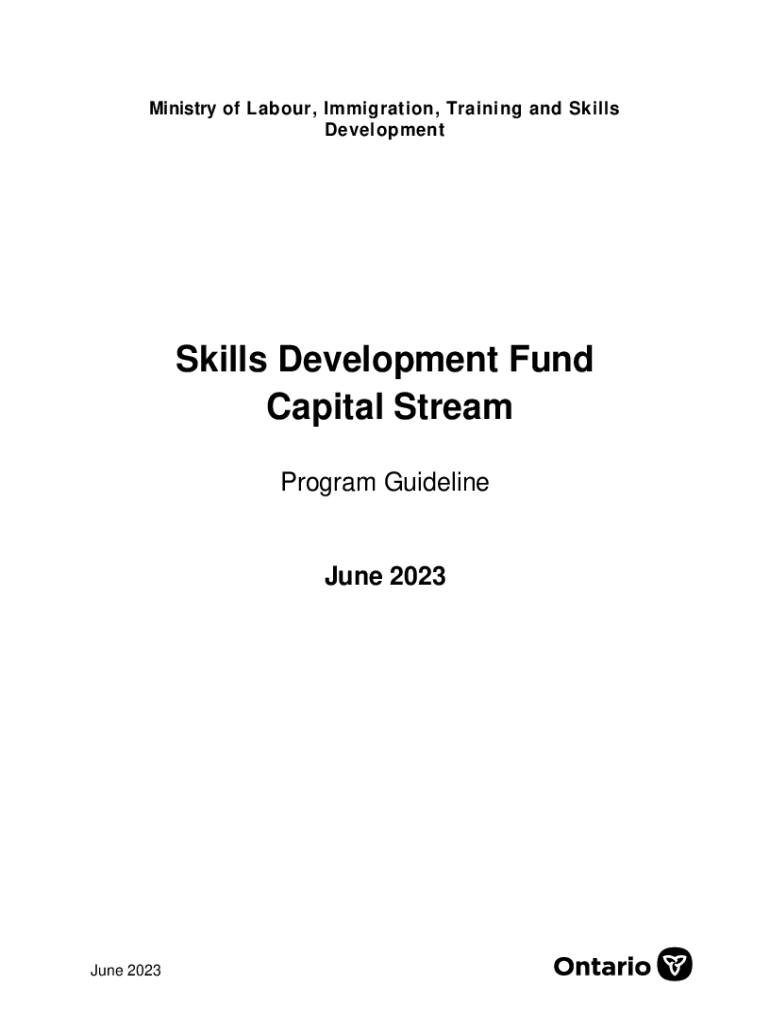 Fillable Online SDF Capital Stream Guideline Central Forms Repository