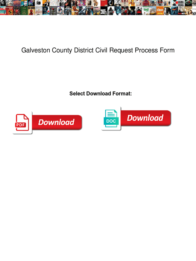 Fillable Online Galveston County District Civil Request Process Form