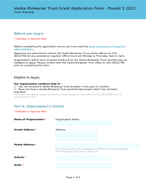 Veolia Mulwaree Trust Grant Application Form - Round 3 ...