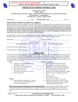 Fillable Online (Signature required BEFORE turning in to Activities by ...