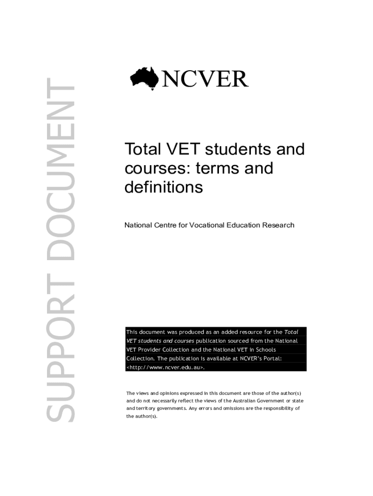 Fillable Online Mature Australian VET markets a datadriven case study