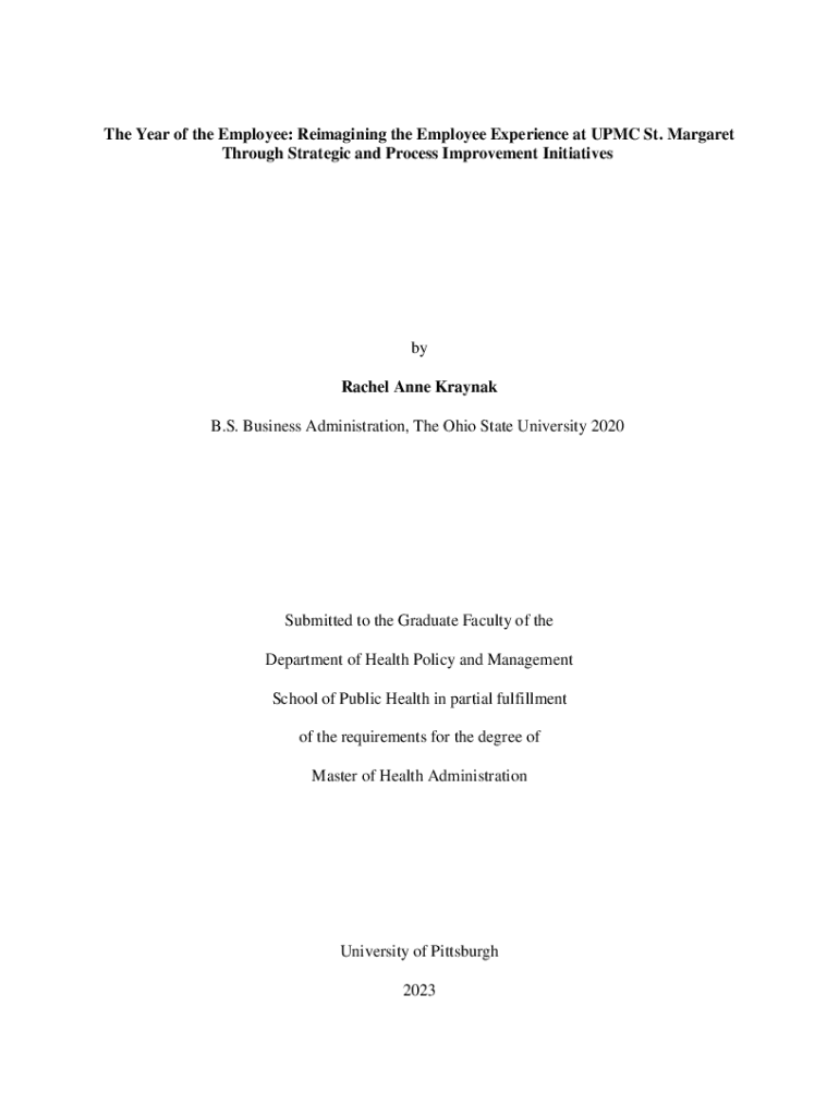 Fillable Online dscholarship pitt Reimagining the Employee Experience