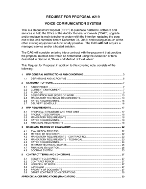 request for proposal #219 voice communication system