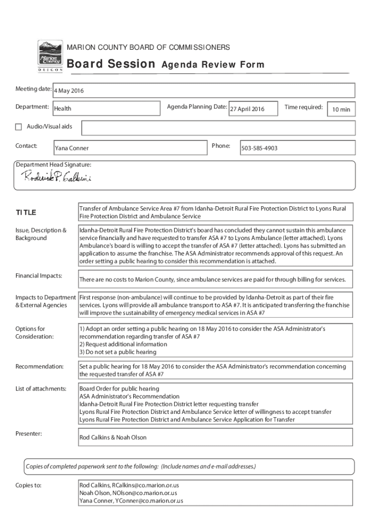 Fillable Online OREGON Marion County Fax Email Print pdfFiller