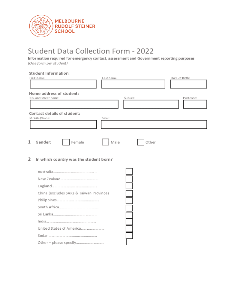 Image 14 for Student Information Card Template