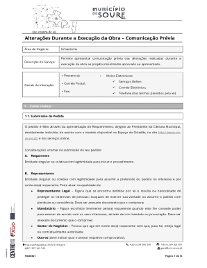 Alteraes Durante a Execuo da Obra Comunicao Prvia